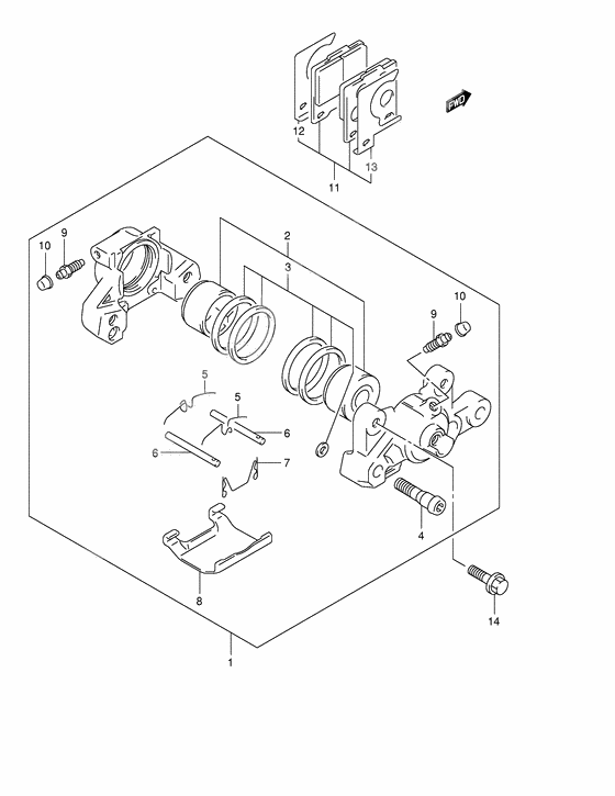 Rear caliper