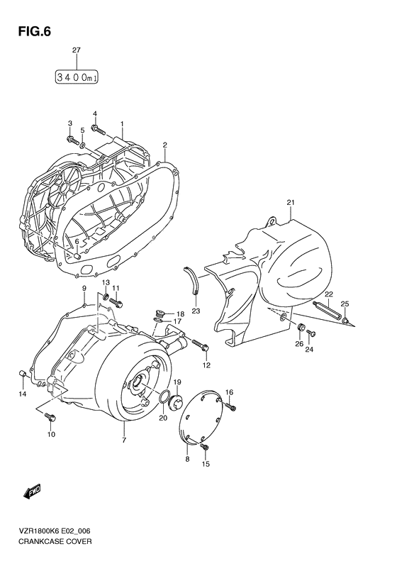 Crankcase cover ass`y (v              

                  Model k6/k7