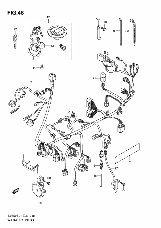 Wiring harness              

                  Sv650sl1 e2