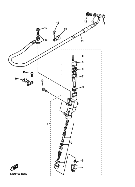 Rear master cylinder