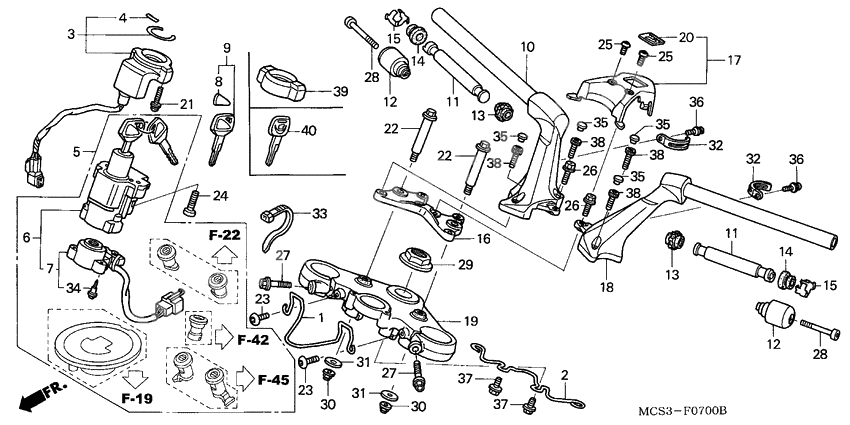 Handle pipe/top bridge