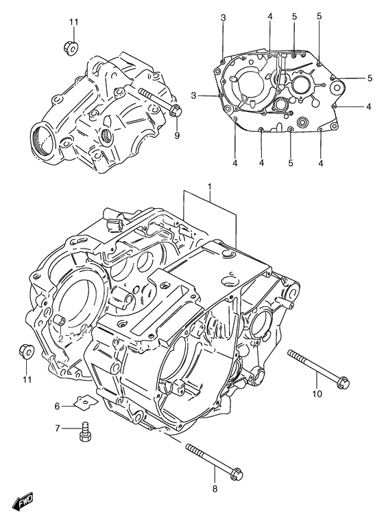 Crankcase              

                  Gs125ux/uy