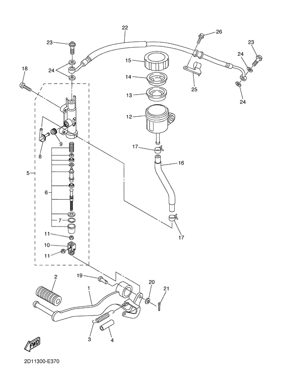 Rear master cylinder