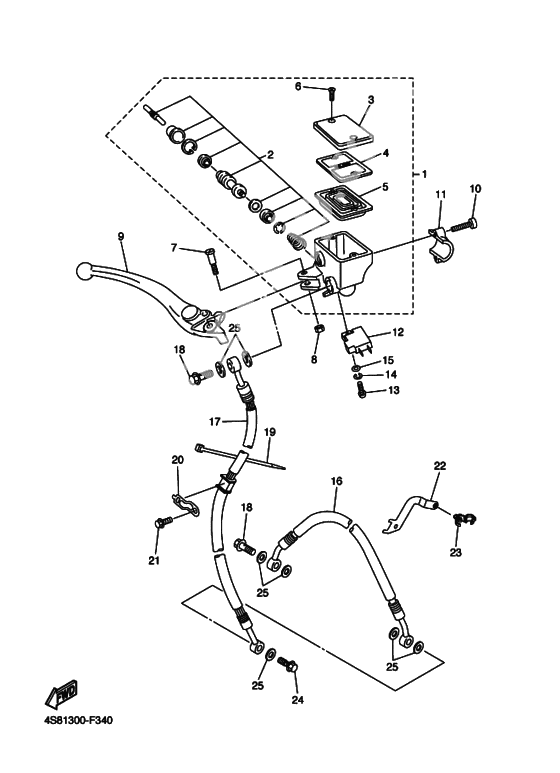 Front master cylinder