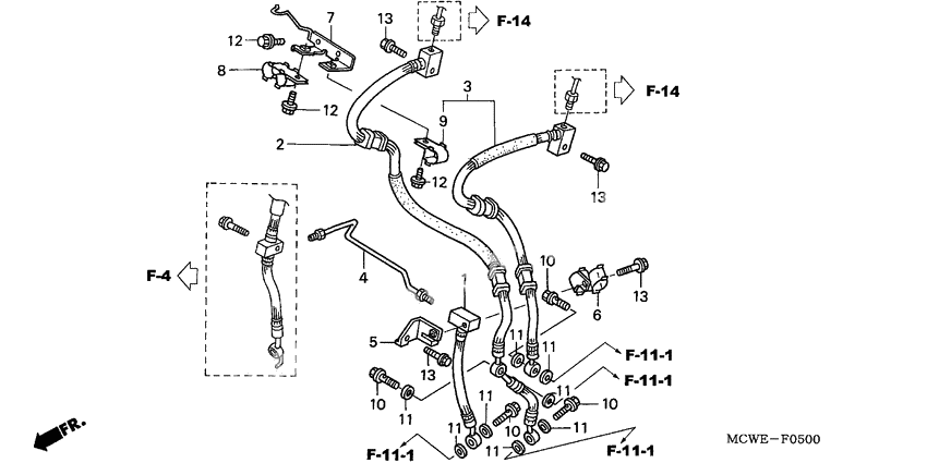Front brake hose              

                  VFR800