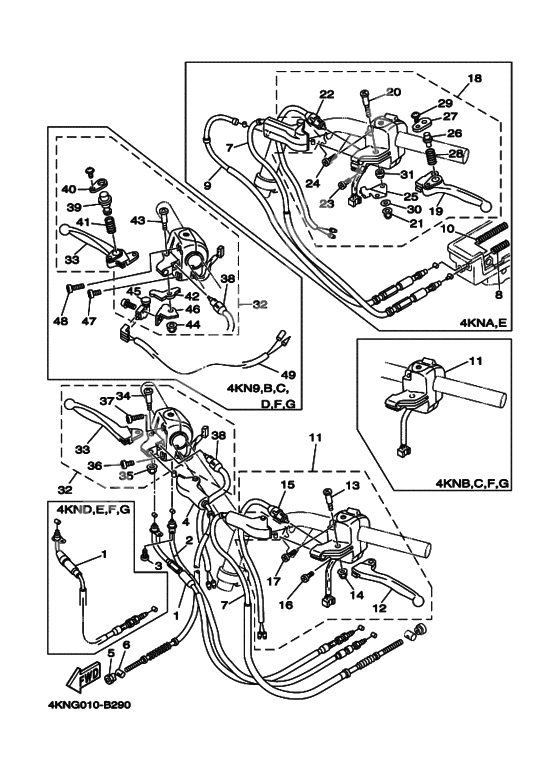 Handle Switch, Lever, Cable