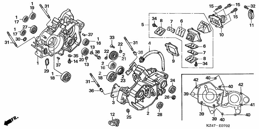 Crankcase              

                  CR125R5-7