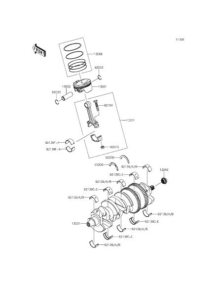 Crankshaft/piston(s)