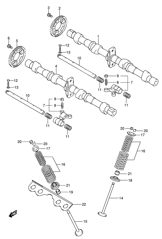 Camshaft - valve