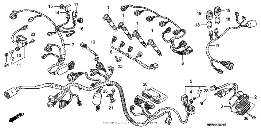 Wire harness ('01-'03)