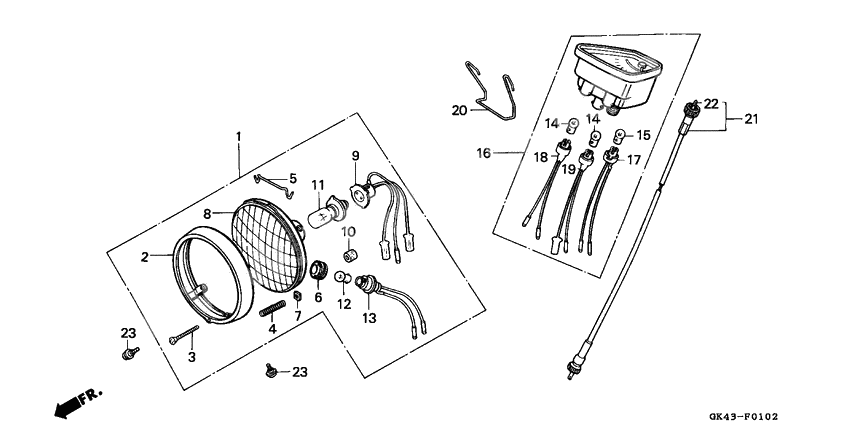 Headlight/speedometer              

                  C50J/N