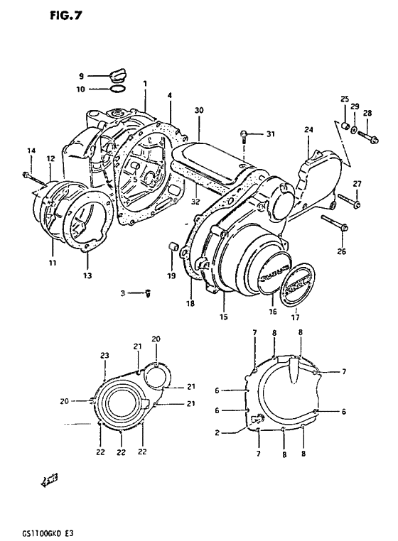 Crankcase cover ass`y (v