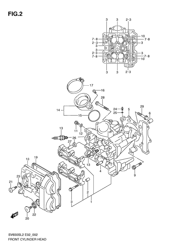 Front cylinder head