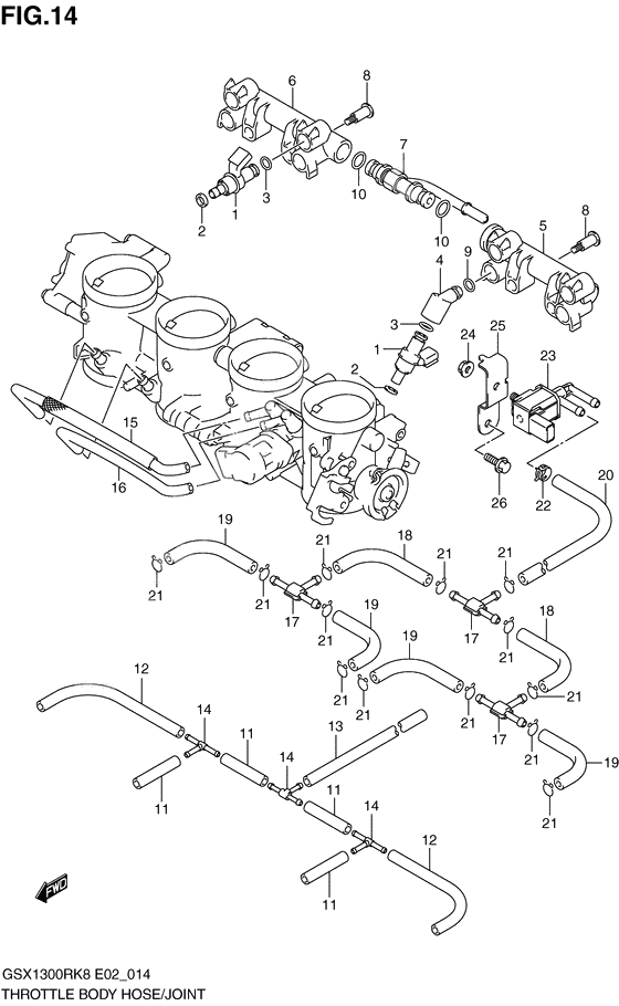 Throttle body hose/joint