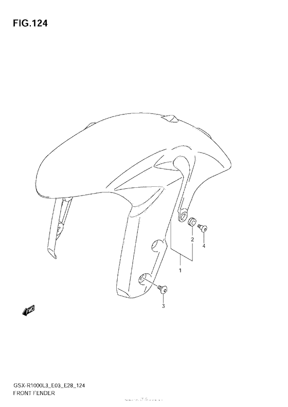 Переднее крыло (Gsx-R1000L3 E33)