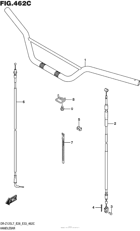 Руль & Тросики (Dr-Z125L E33)