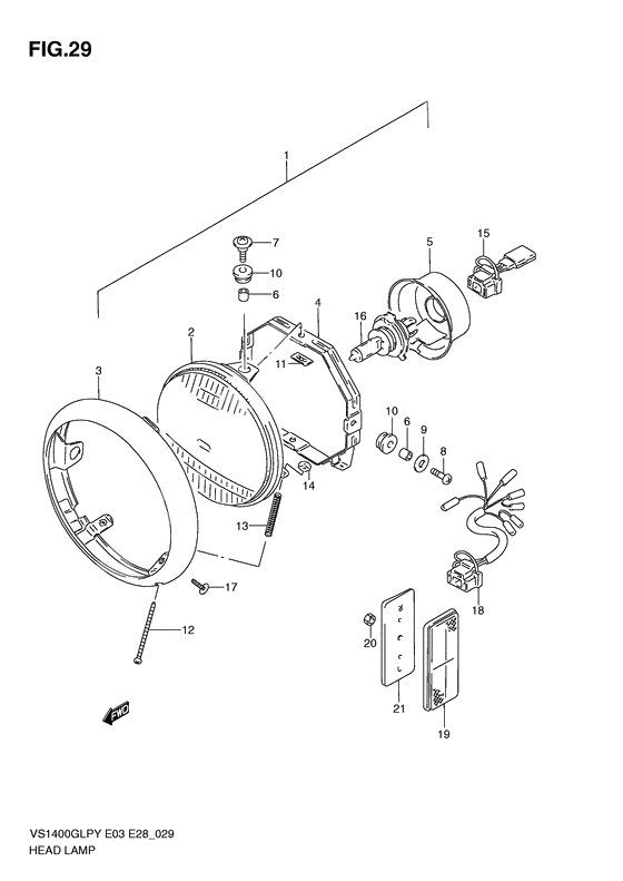 Headlamp              

                  Model t/v/w/x/y