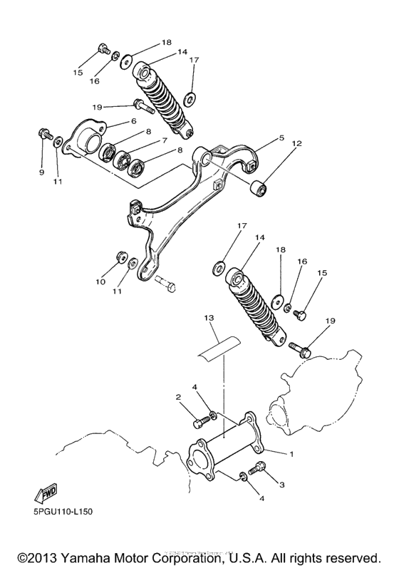 Rear arm suspension