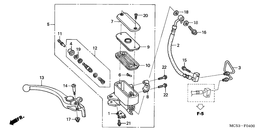 Fr. brake master cylinder              

                  ST1300