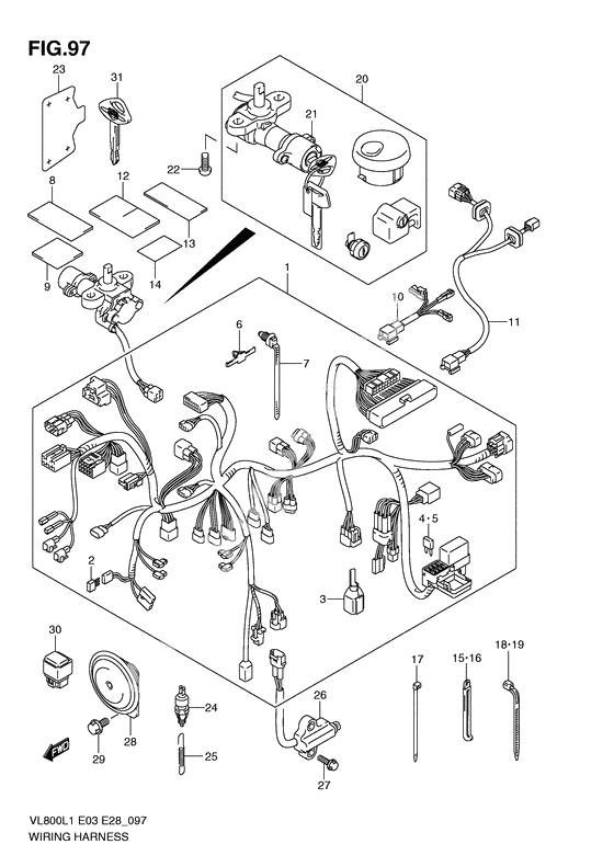 Wiring harness              

                  Vl800l1 e3