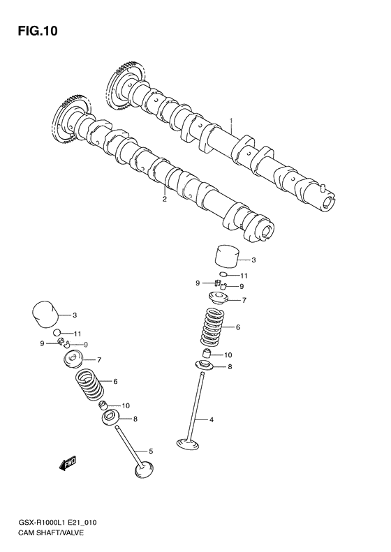 Camshaft - valve