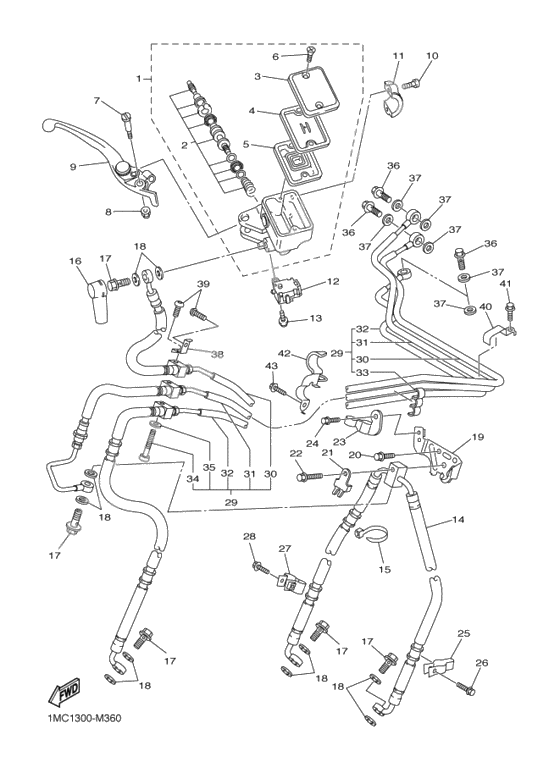 Front master cylinder