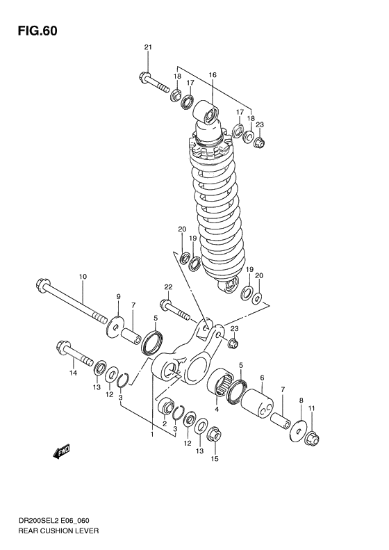 Rear cushion lever