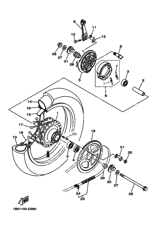 Заднее колесо