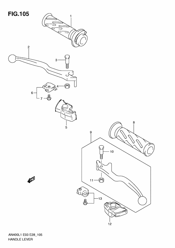 Handle lever              

                  An400l1 e3