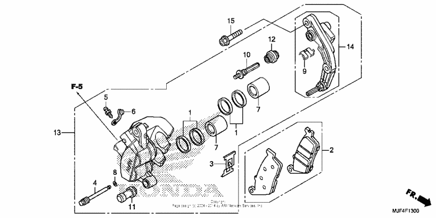Front brake caliper (1)