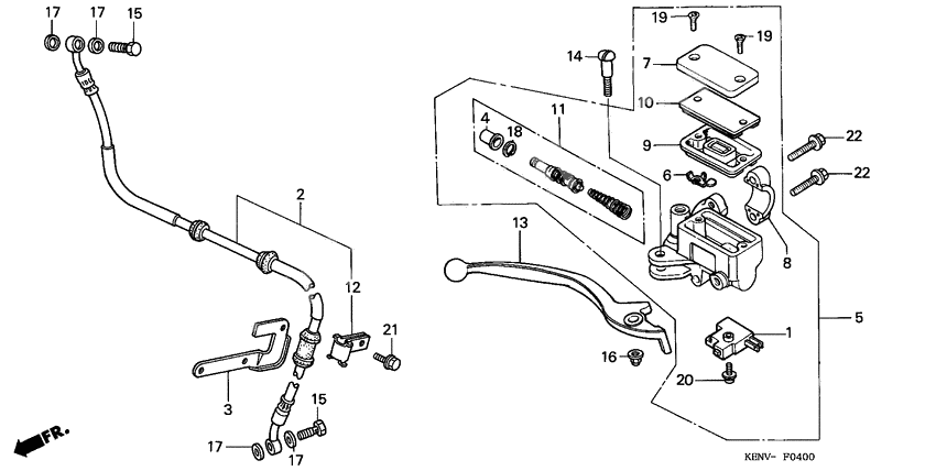 Fr. brake master cylinder
