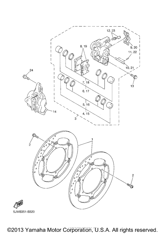 Front brake caliper