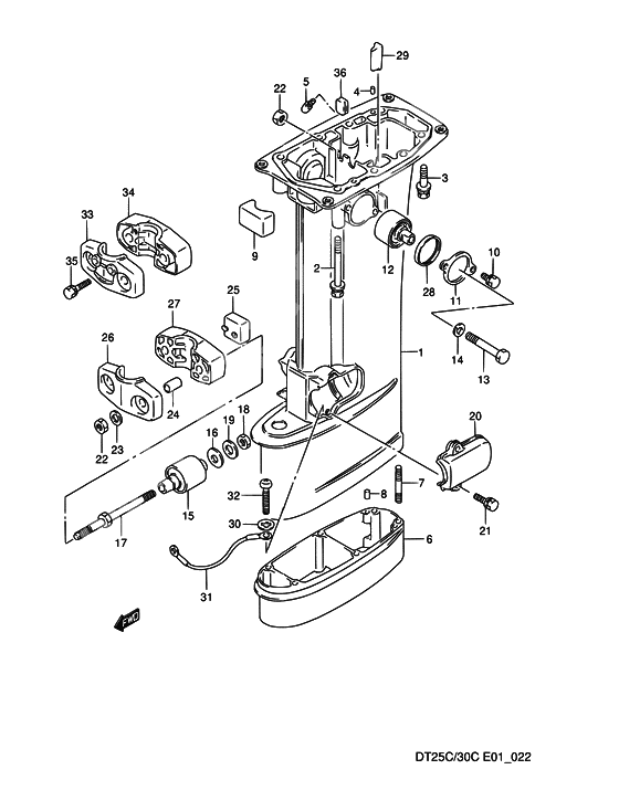 Drive shaft housing