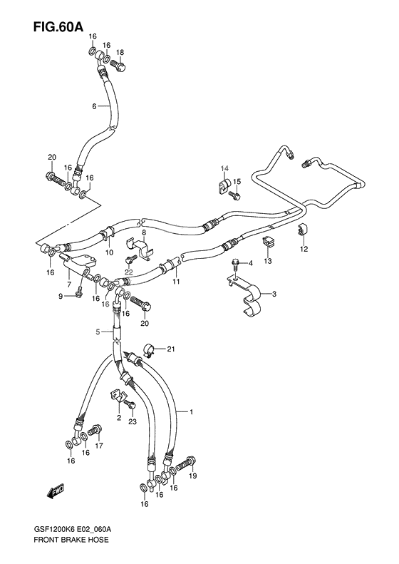 Front brake hose              

                  Gsf1200ak6/sak6