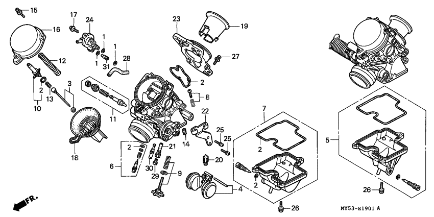 Carburetor assy              

                  COMPONENT PARTS
