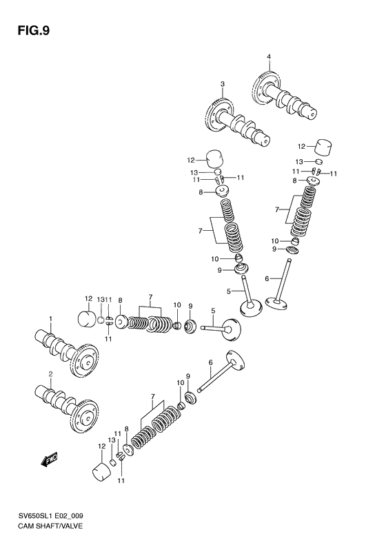 Camshaft / valve