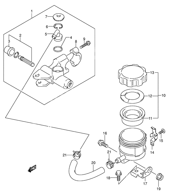 Front master cylinder