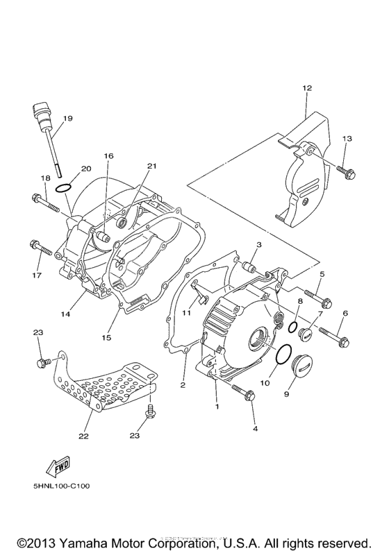 Crankcase cover              

                  1