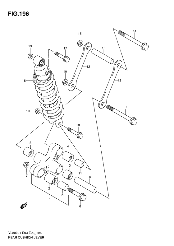 Rear cushion lever              

                  Vl800l1 e28