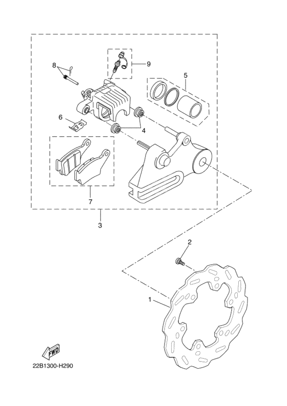 Задний тормозной суппорт