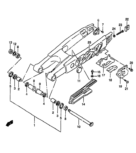 Rear swinging arm              

                  Model t