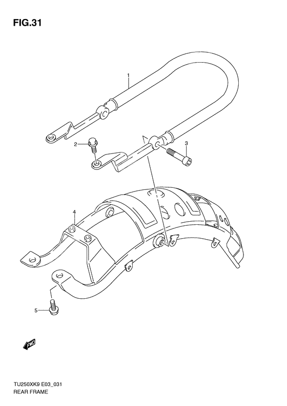 Rear frame