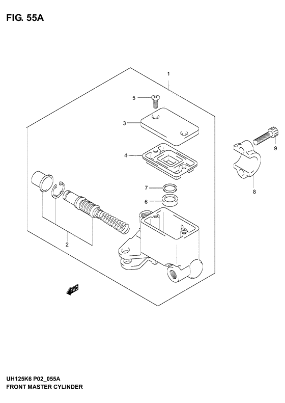 Front master cylinder              

                  Model k4/k5/k6