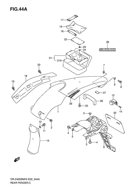 Rear fender              

                  Model k7/k8/k9