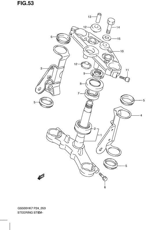 Steering stem              

                  Gs500h