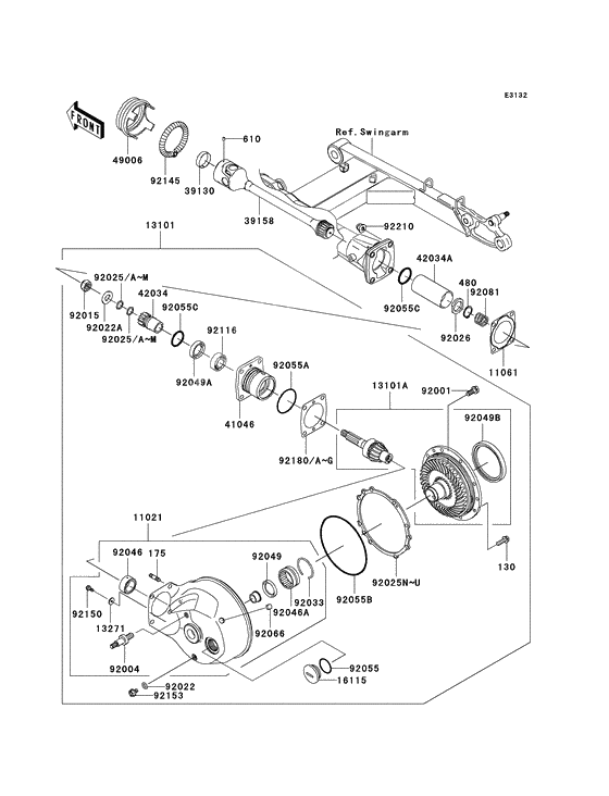 Drive shaft/final gear