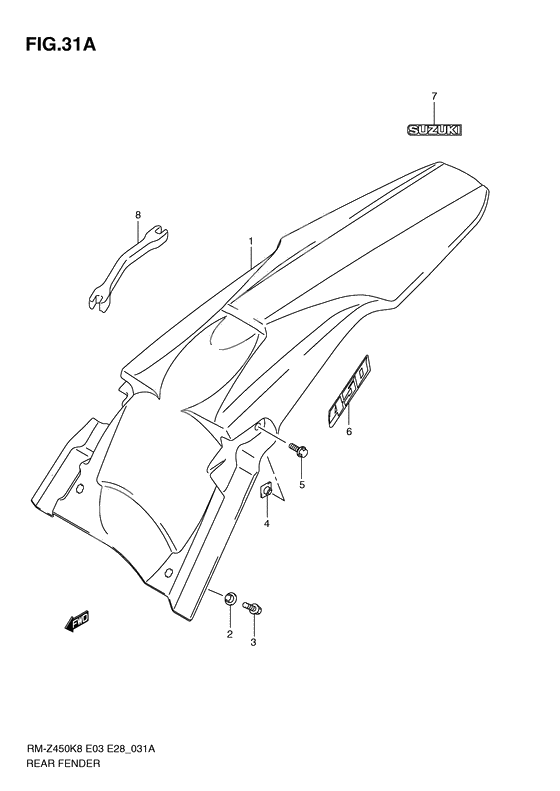 Rear fender              

                  Rm-z450l1