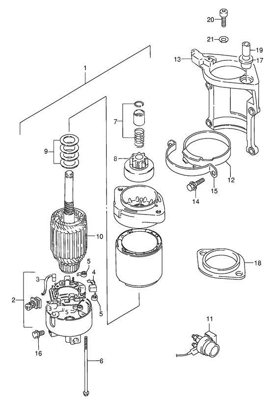 Starting motor