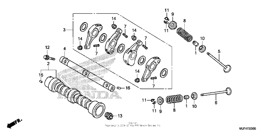 Camshaft + valve