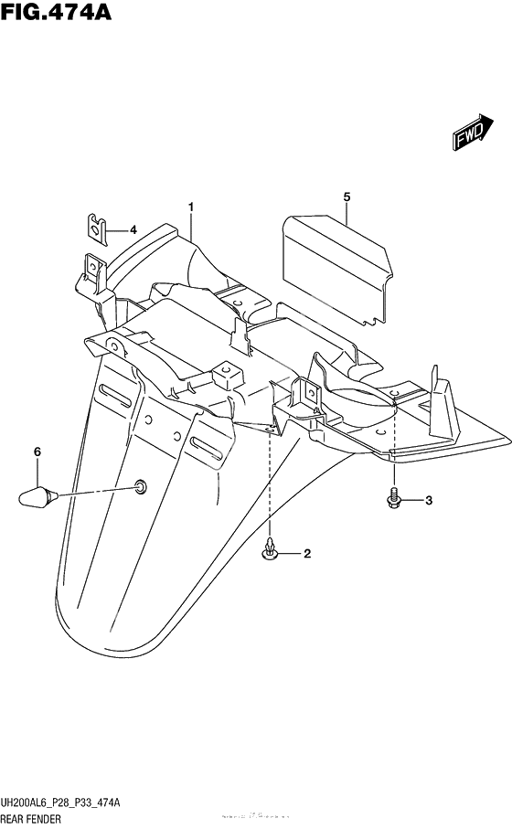 Rear Fender (Uh200Al6 P28)